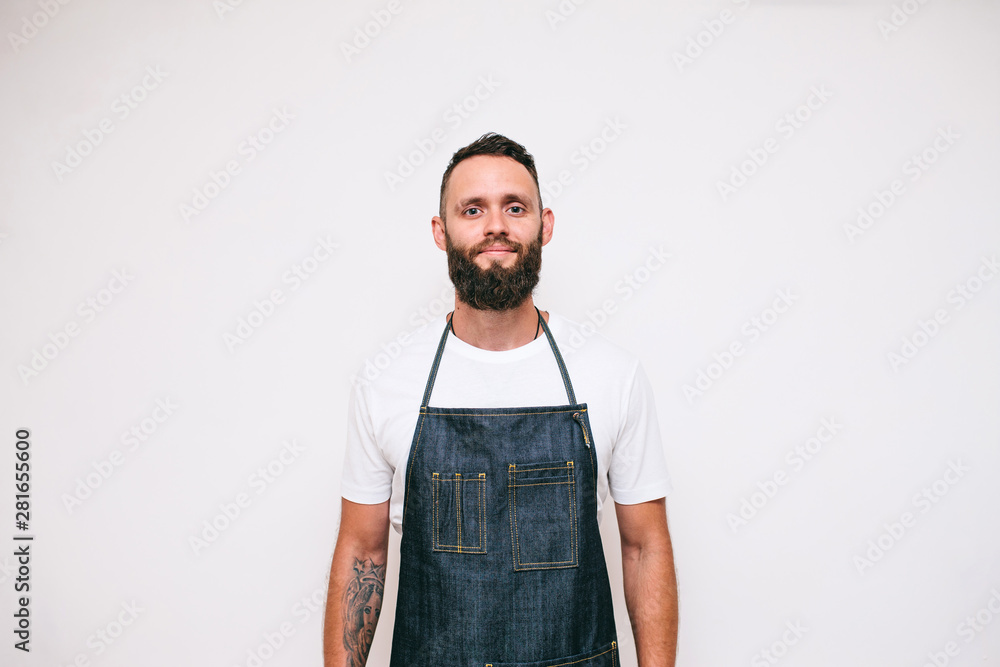 Portrait of a happy young crazy chef cook isolated on a white background Portrait of a happy young crazy chef cook isolated on a white background