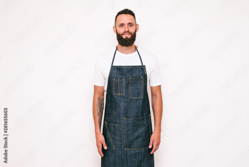 Portrait of a happy young crazy chef cook isolated on a white background Portrait of a happy young crazy chef cook isolated on a white background