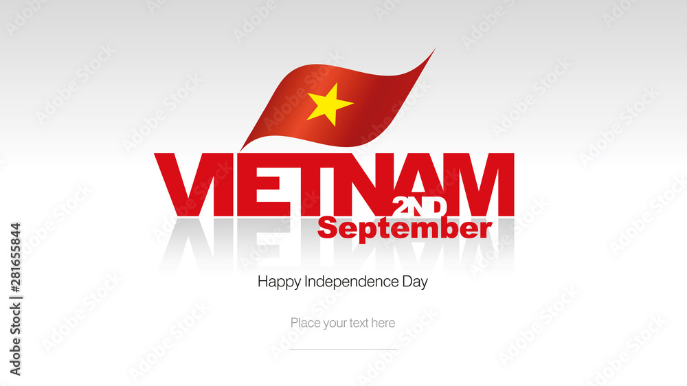 Vietnam Independence Day flag logo icon banner Vietnam Independence Day flag logo icon banner