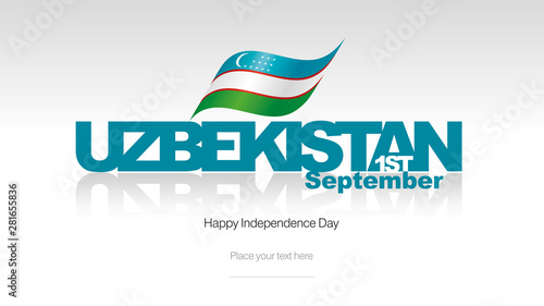 Uzbekistan Independence Day flag logo icon banner
