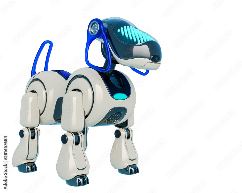 robot dog side view robot dog side view
