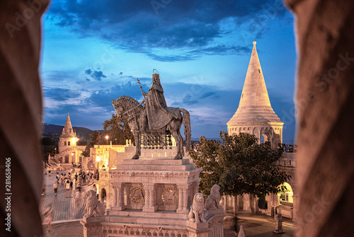View on the famous Fisherman's Bastion in Budapest