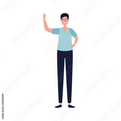 elegant businessman worker avatar character