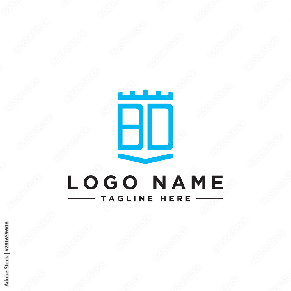 logo design inspiration for companies from the initial letters of the BD logo icon. -Vector logo design inspiration for companies from the initial letters of the BD logo icon. -Vector