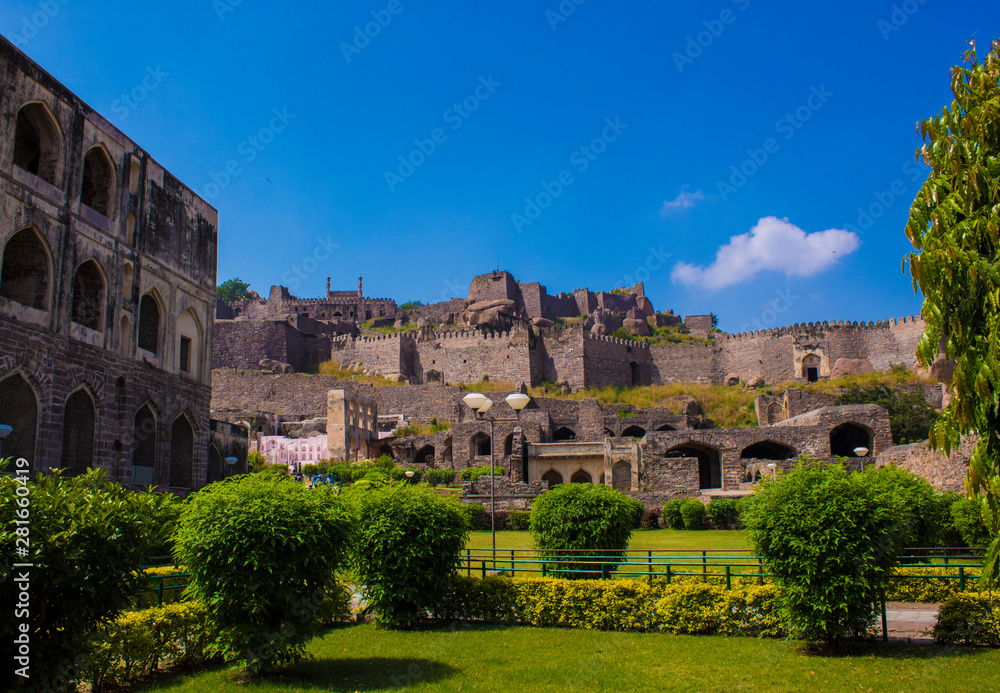 The Amazing landscape of the historic Golconda, Hyderabad, India