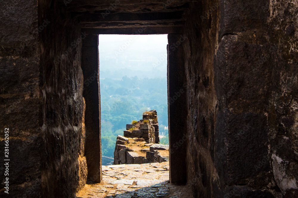 Naklejka premium The Amazing landscape of the historic Golconda, Hyderabad, India