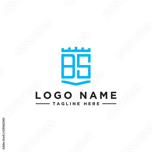 logo design inspiration for companies from the initial letters of the BS logo icon. -Vector