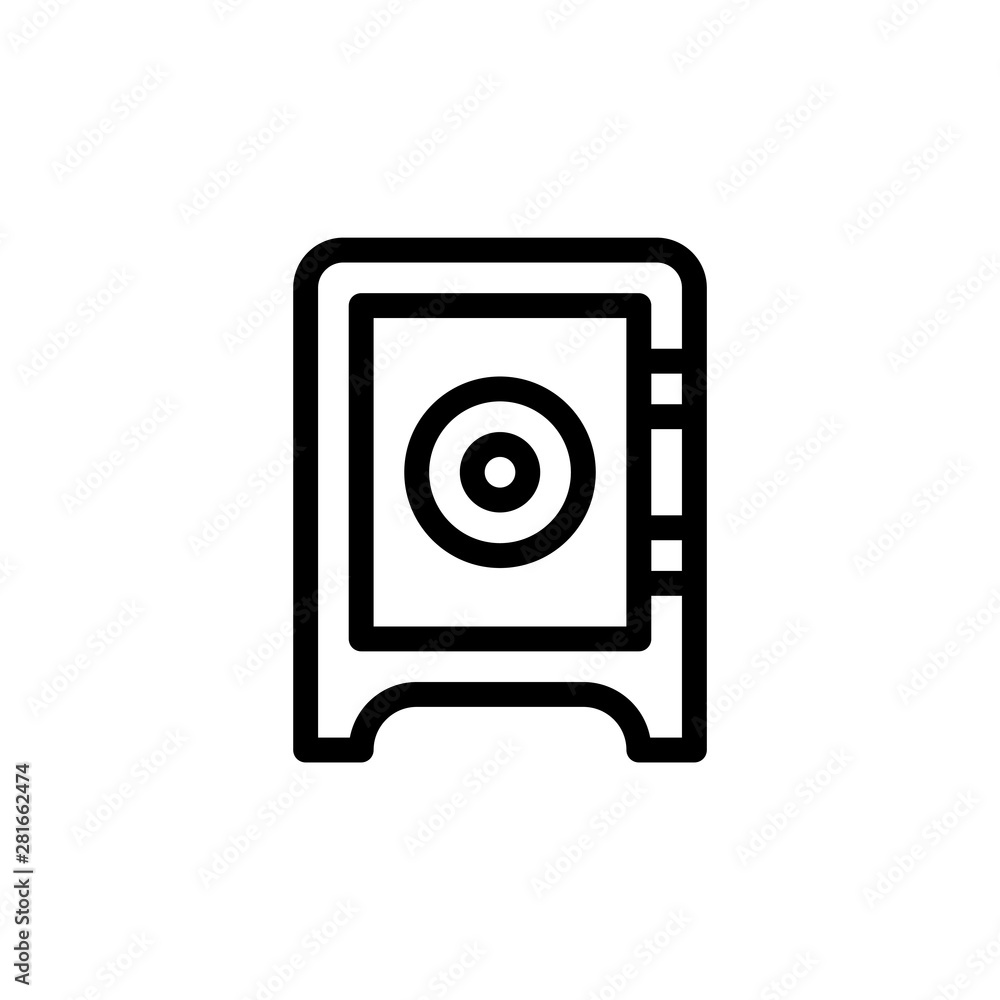 flat line safe box icon symbol sign, logo template, vector, eps 10 flat line safe box icon symbol sign, logo template, vector, eps 10