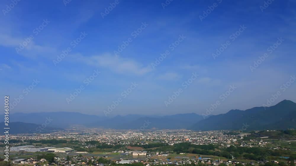 Distant view of Ueda city, Nagano Prefecture, Japan Distant view of Ueda city, Nagano Prefecture, Japan