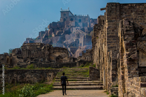 Fototapeta The Amazing landscape of the historic Golconda, Hyderabad, India