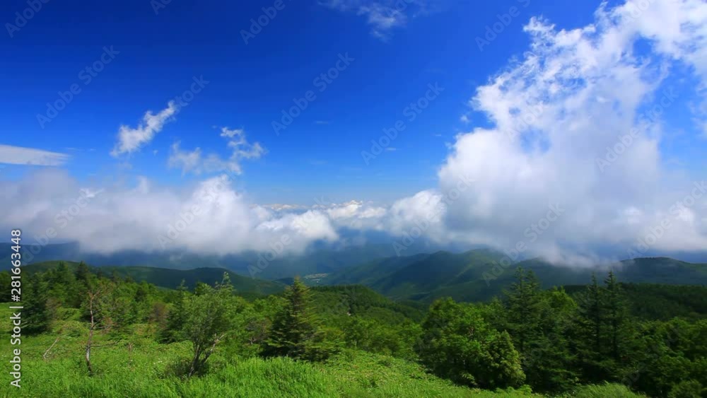 Timelapse of clouds over mountain landscape Timelapse of clouds over mountain landscape