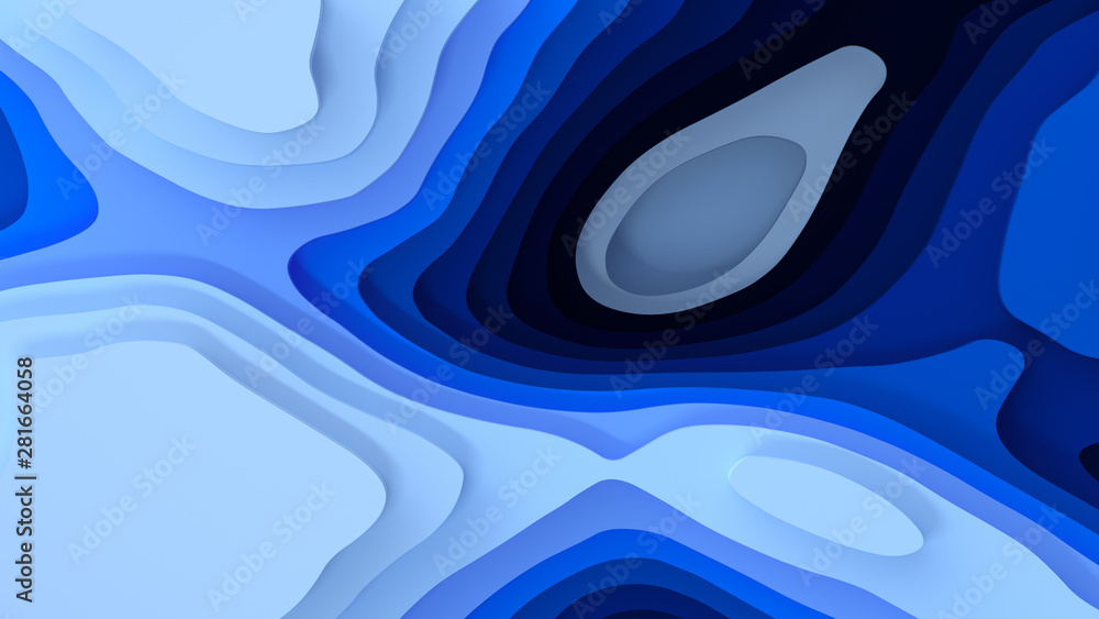 3D Landscape Paper Cut style, Curved shapes with blue gradients, abstract geometric lines pattern background art illustration for cover design, book, poster, flyer, advertising 3D Landscape Paper Cut style, Curved shapes with blue gradients, abstract geometric lines pattern background art illustration for cover design, book, poster, flyer, advertising