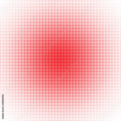 Red dots on white background  