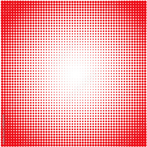 Red dots on white background 