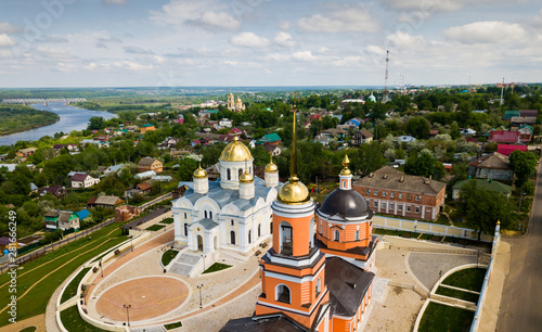 Aerial view of Nikitsky monastery at city Kashira. Russia photo