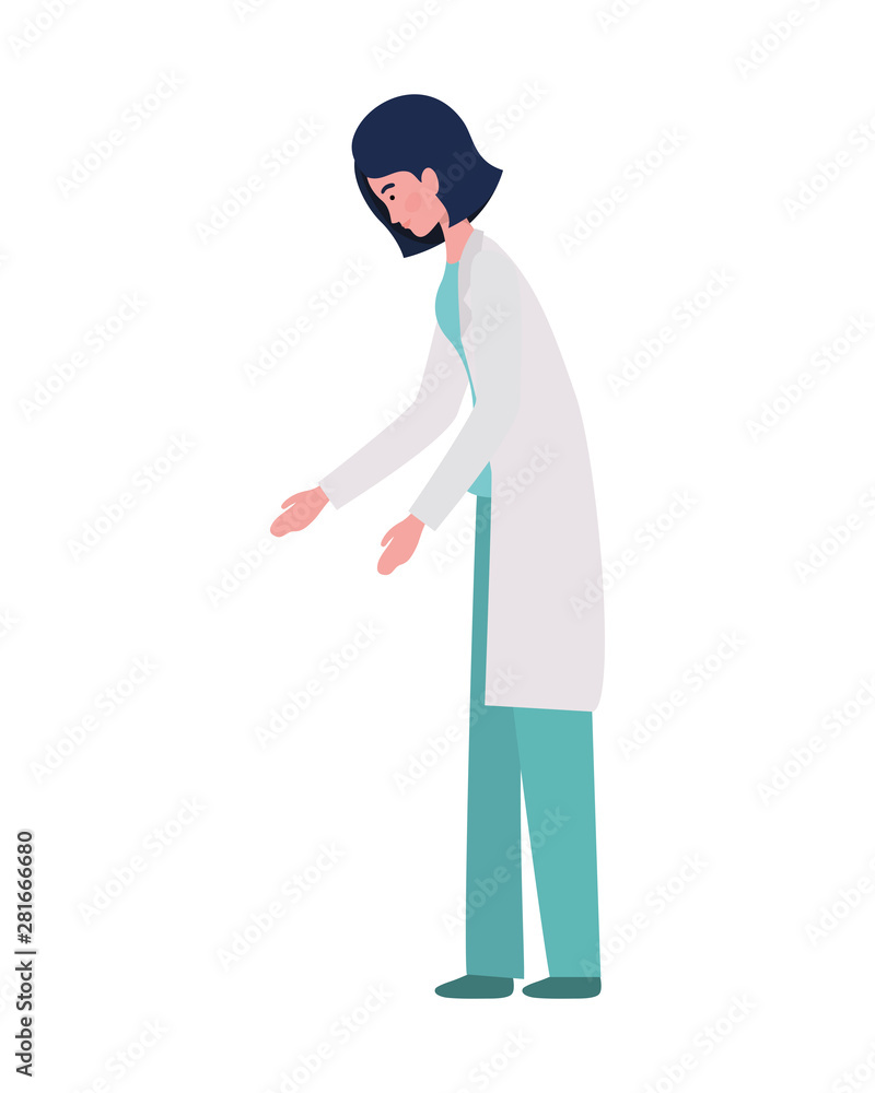 Isolated woman doctor design vector illustration