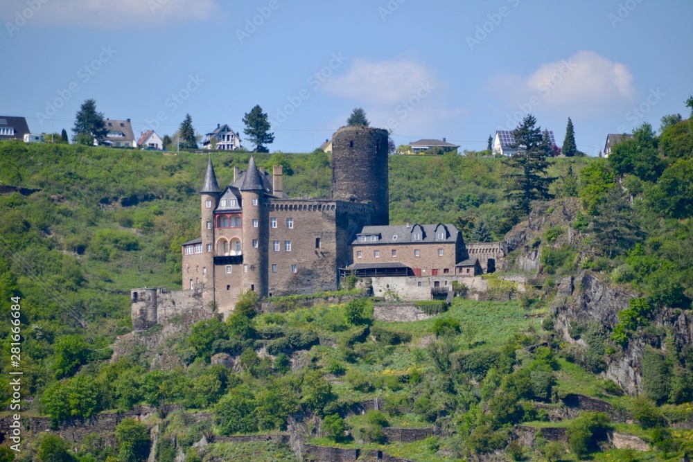 Katz Castle in  Altstadt Germany on the Rhine River
