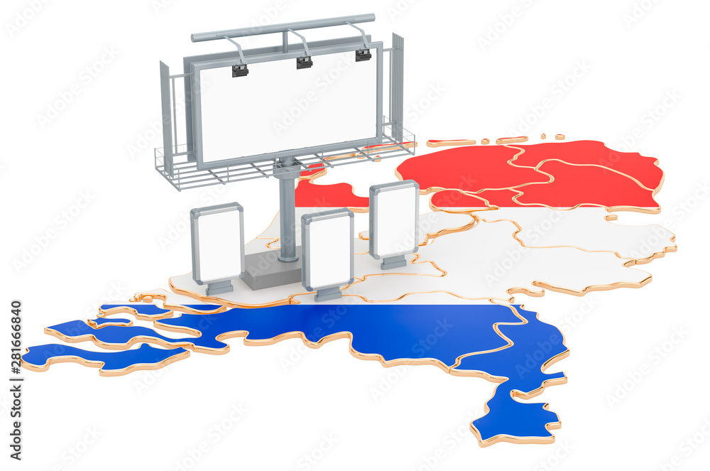 Advertising Business in the Netherlands concept, 3D rendering Advertising Business in the Netherlands concept, 3D rendering