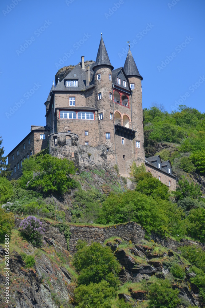 Katz Castle in  Altstadt Germany on the Rhine River