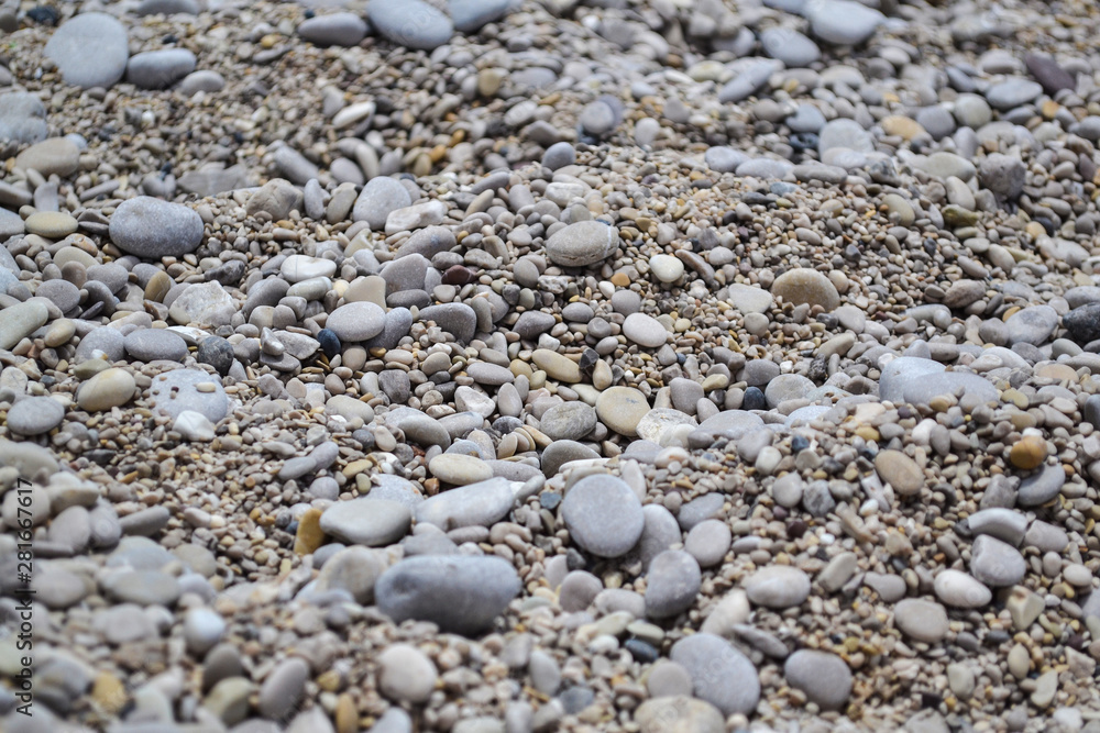 Abstract background with pebbles - round sea stones Abstract background with pebbles - round sea stones