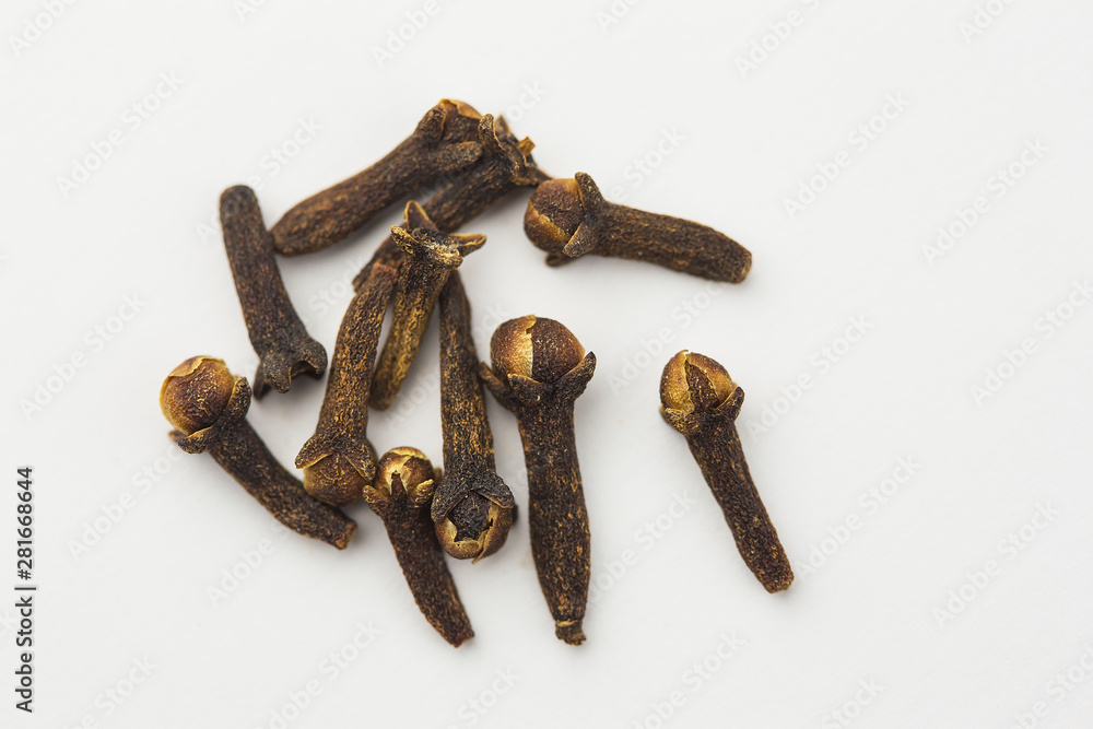 seasoning cloves isolated on white background seasoning cloves isolated on white background