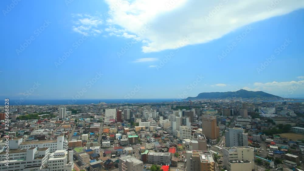 Timelapse shot of Hakodate city panorama, Hakodate, Hokkaido Timelapse shot of Hakodate city panorama, Hakodate, Hokkaido