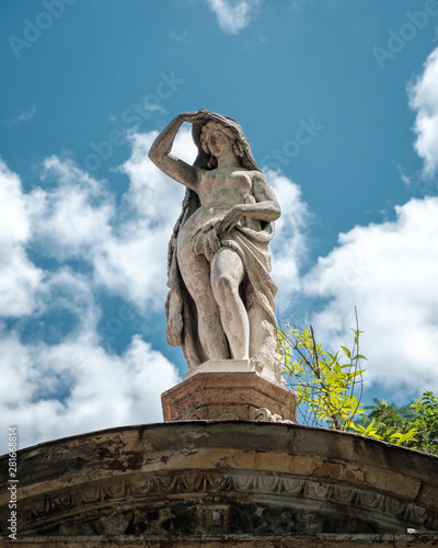 woman statue on the roof