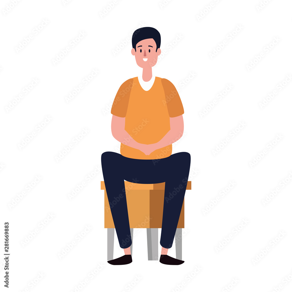 elegant businessman worker seated in bench elegant businessman worker seated in bench