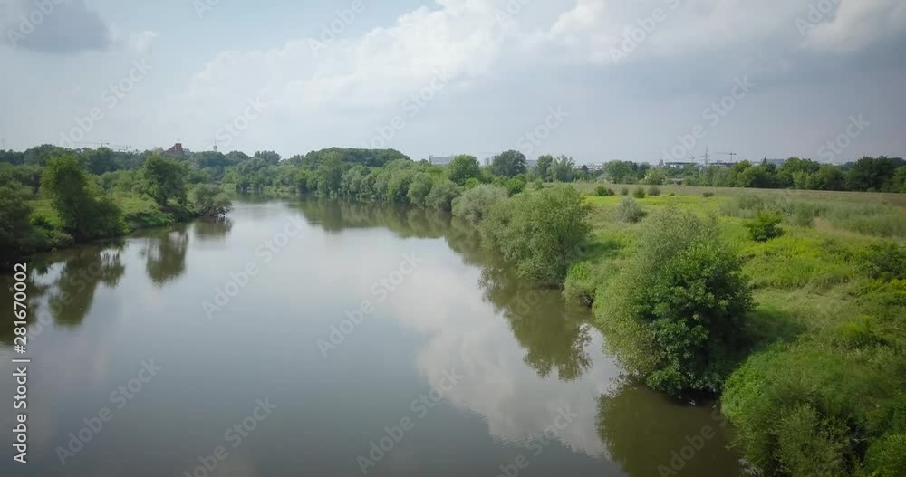 Wisła River in Krakow in August Wisła River in Krakow in August