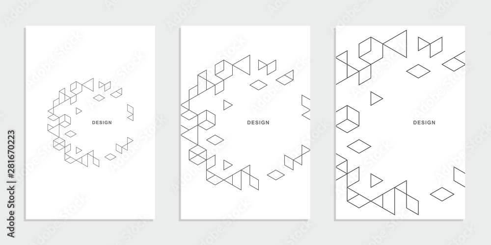 Abstract geometric technological banner. Corporate identity flyer. Vector set background. Abstract geometric technological banner. Corporate identity flyer. Vector set background.