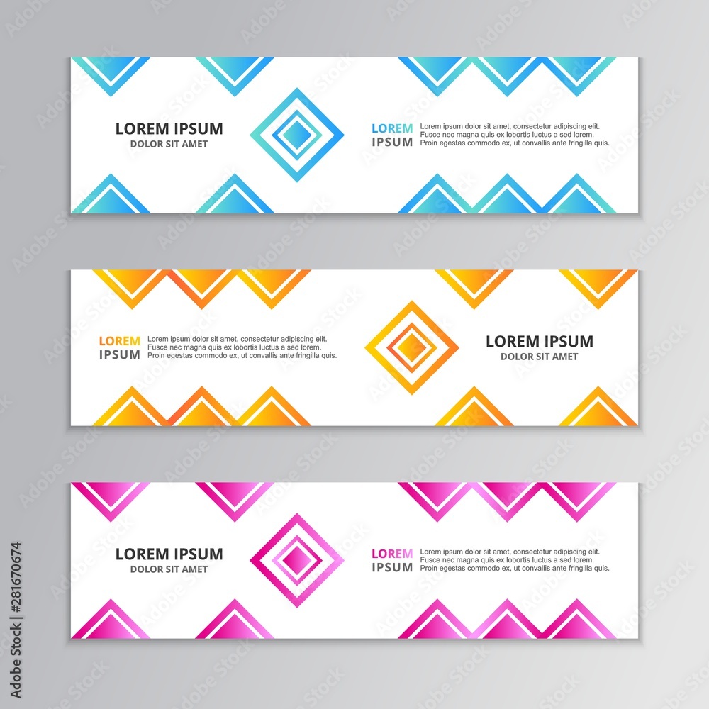 Business Banner Template, Abstract Shape Layout Background Gradient Design