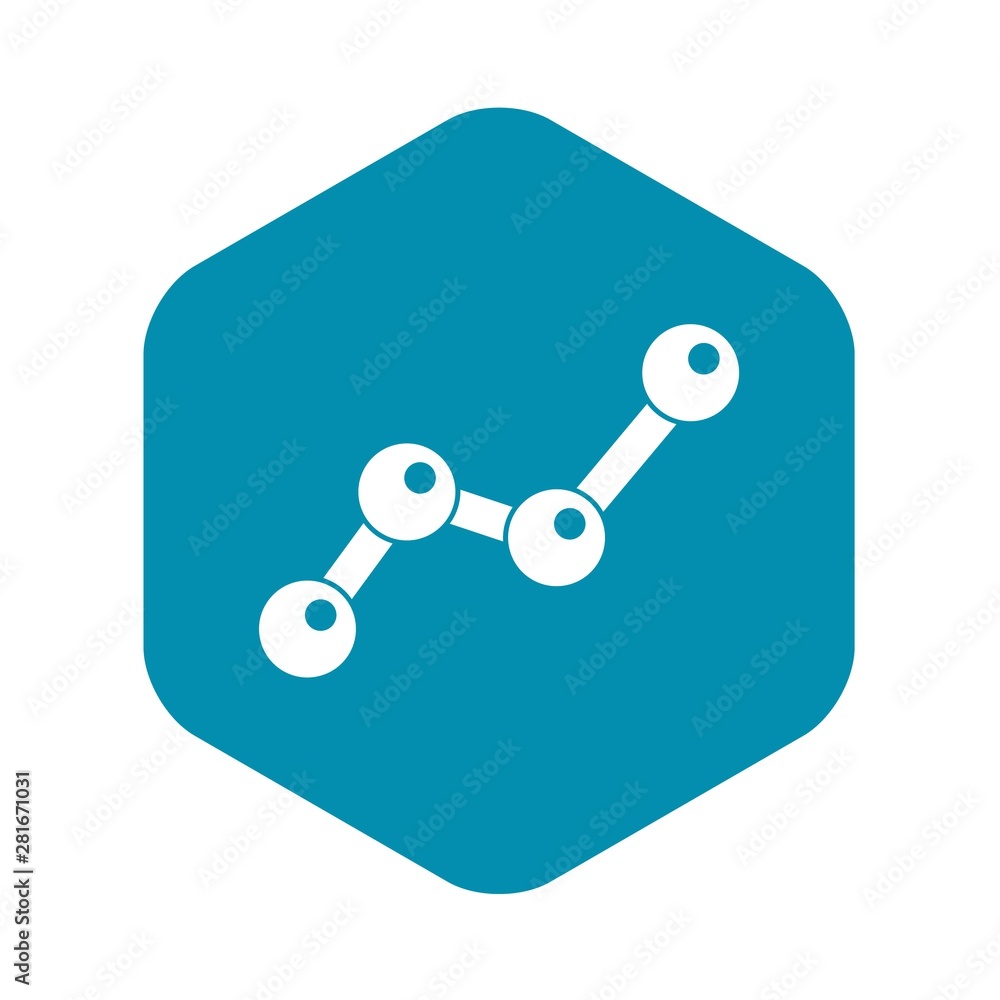 Chart statistics line icon. Simple illustration of chart statistics line vector icon for web Chart statistics line icon. Simple illustration of chart statistics line vector icon for web