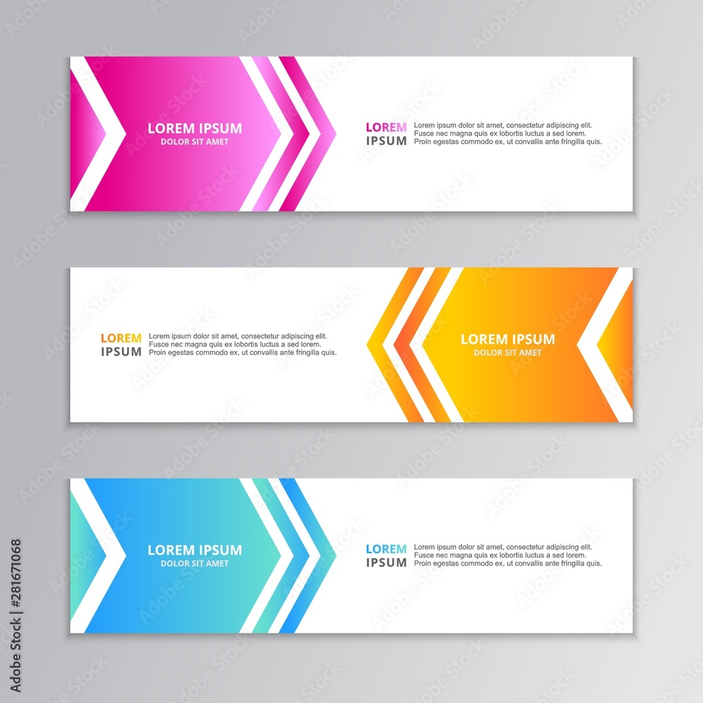 Business Banner Template, Abstract Shape Layout Background Gradient Design