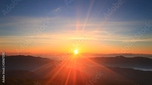 Wallpaper Mural Mountains at sunrise seen from Mount Fujimi,  Matsumoto,  Nagano,  Japan Torontodigital.ca