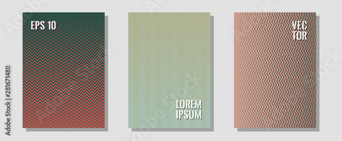 Abstract shapes of multiple lines halftone patterns.