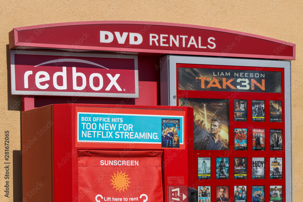 Redbox DVD Rental Kiosk Stock Photo | Adobe Stock