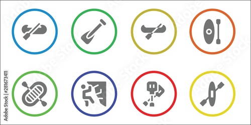 kayak icon set