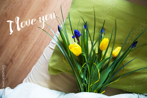 a bouquet of beautiful yell...