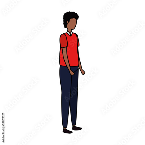 afro businessman worker avatar character
