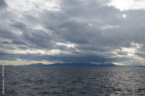 Alaskan Coastline as seen from a Sport Fishing Boat