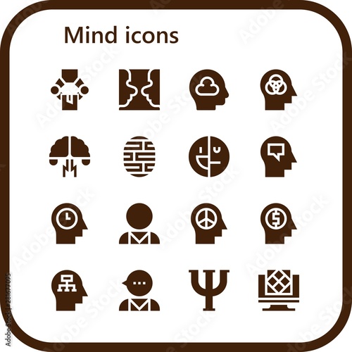 mind icon set