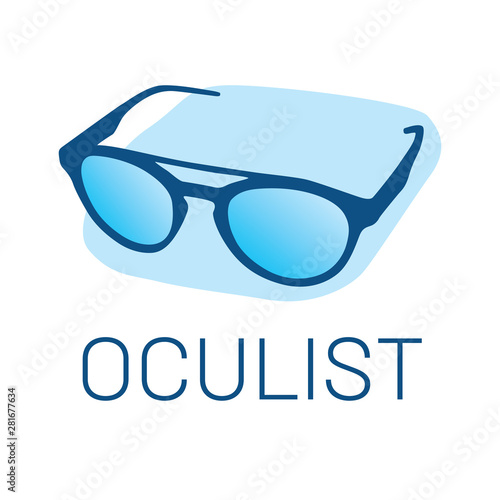 vector logo optometrist, optics and vision check