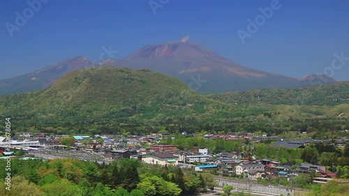 Wallpaper Mural Karuizawa town and Mount Asama seen from Mount Yagasaki,  Japan Torontodigital.ca