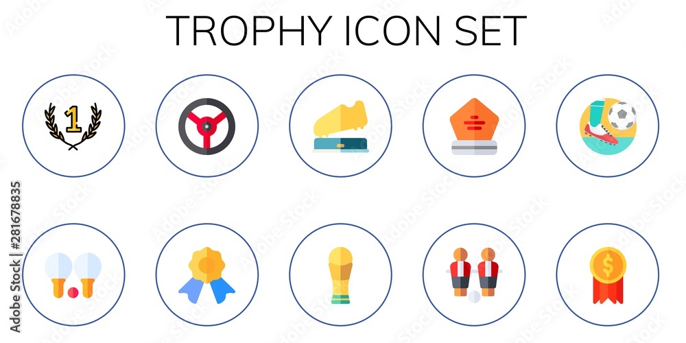 trophy icon set trophy icon set