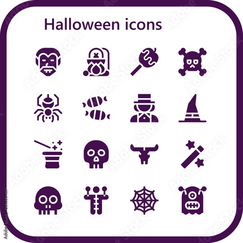 halloween icon set