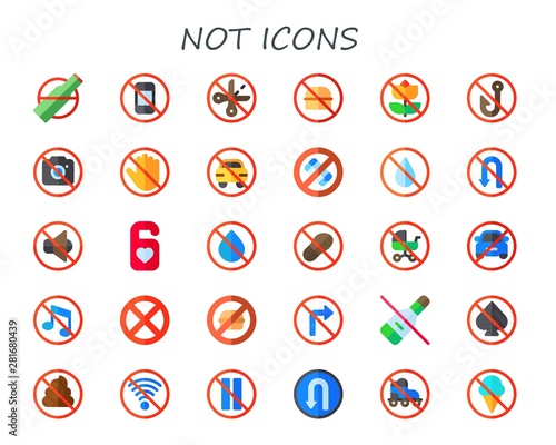 not icon set