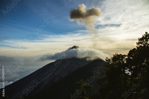 The erupting Acatenango