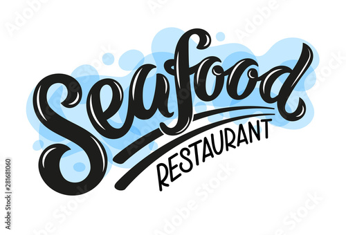 Seafood brushlettering