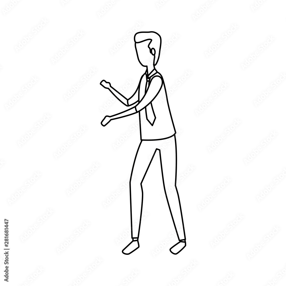 elegant businessman worker avatar character elegant businessman worker avatar character