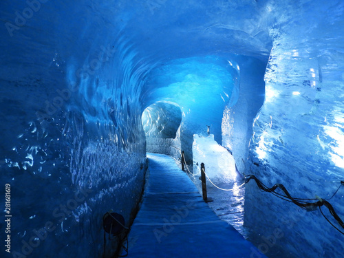 Blue Ice cave in Alps